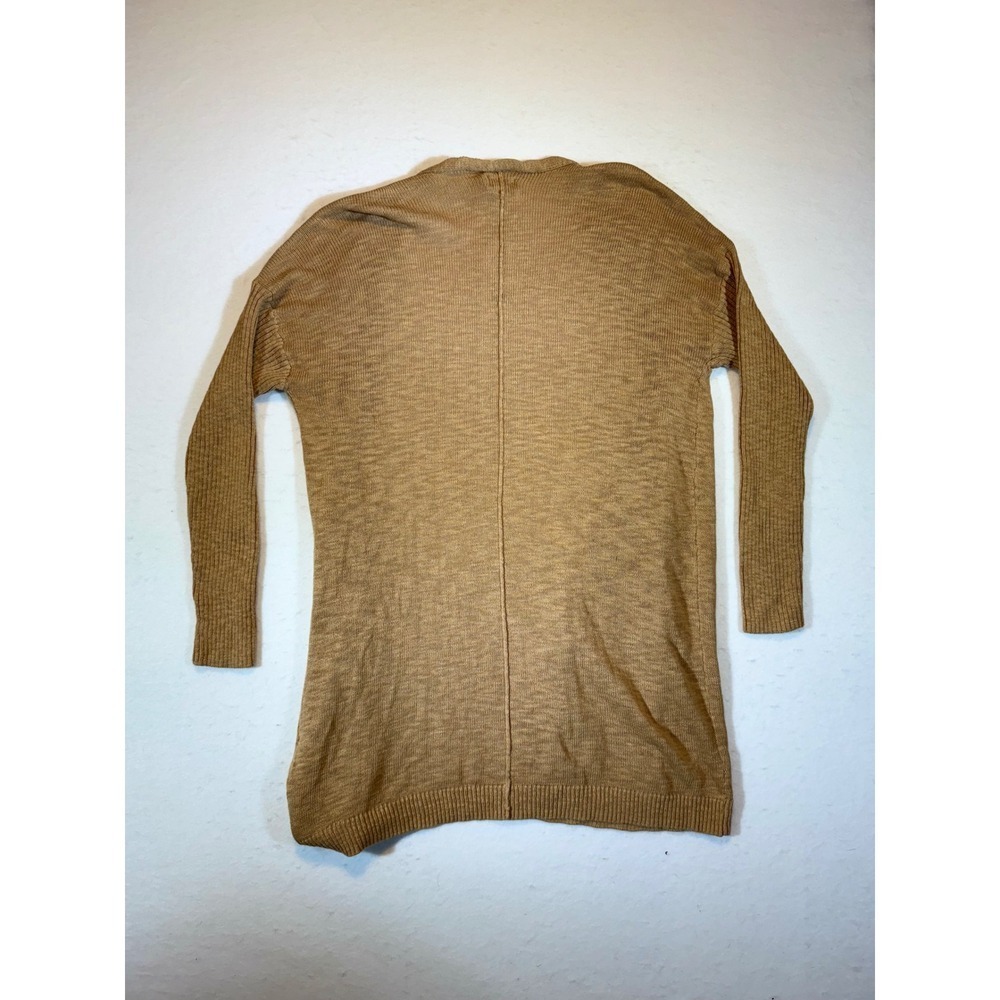 Wonderly Women's Long Open Front Cardigan Sweater Tan P/S - Picture 2 of 3